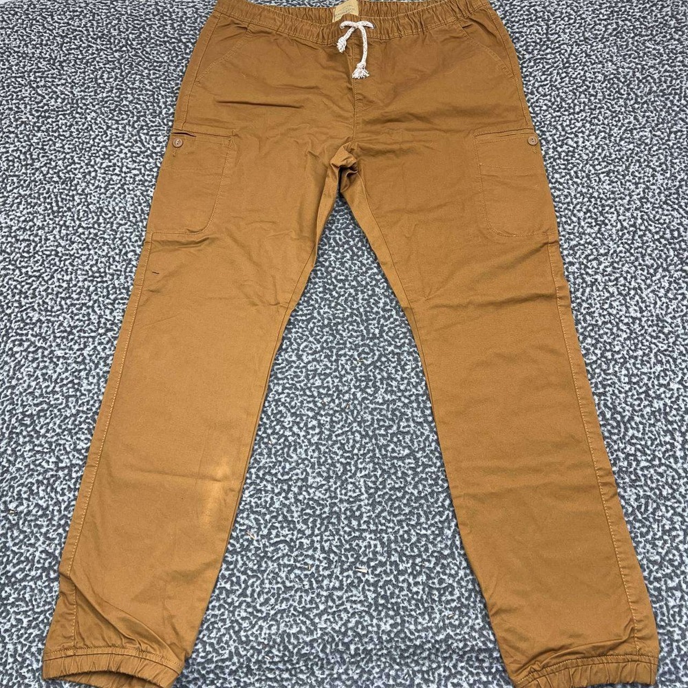 Roebuck &‎ Co. Joggers Pants Men Large Brown Pockets Outdoor Drawstring 38x32